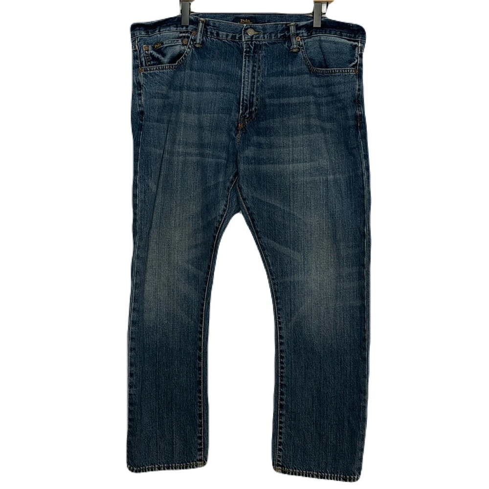 Polo Ralph Lauren Varick Slim Straight Leg Jeans 40 X 30 Mid Wash Denim